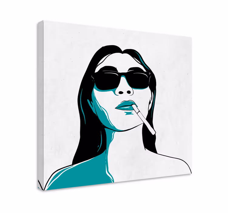 Obraz z postaciami elegancka kobieta paląca - TenStickers
