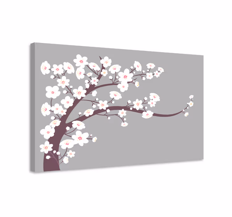 Obraz kwiaty i rośliny kwiat sakury na gałązce - TenStickers