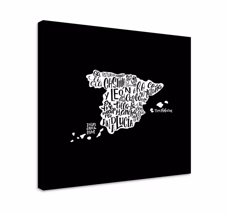 Obraz mapa świata w kreatywnej typografii - TenStickers