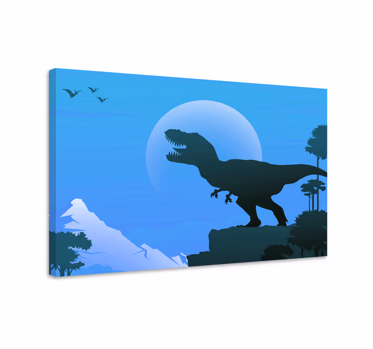 Obraz dinozaury sylwetka t-rexa - TenStickers