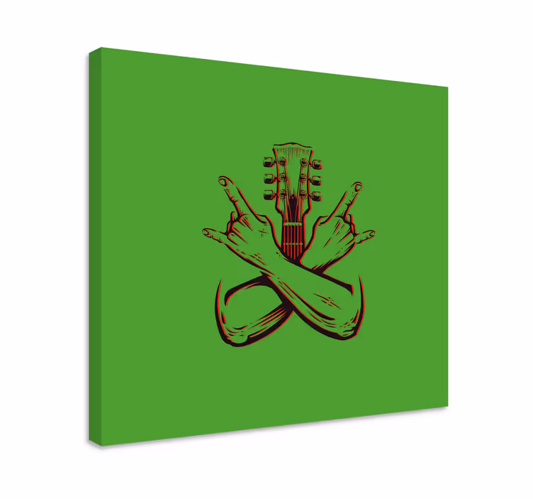 Obraz muzyka symbol ręki gitarzysty - TenStickers