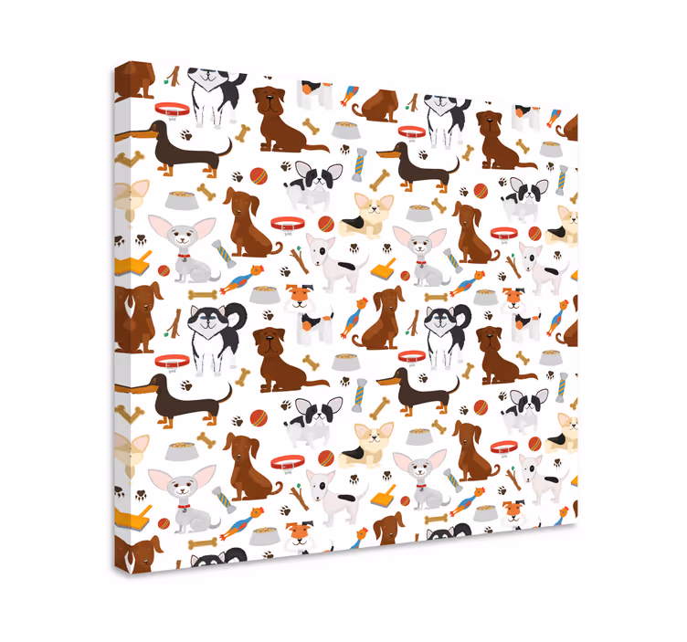 Obraz psy radosne szczeniaki w parze - TenStickers