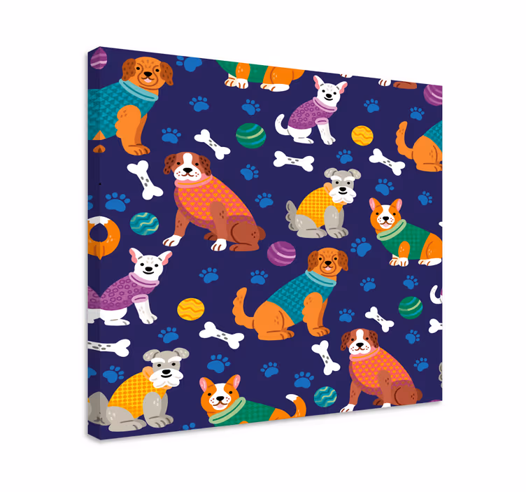 Obraz psy zabawni psi towarzysze - TenStickers