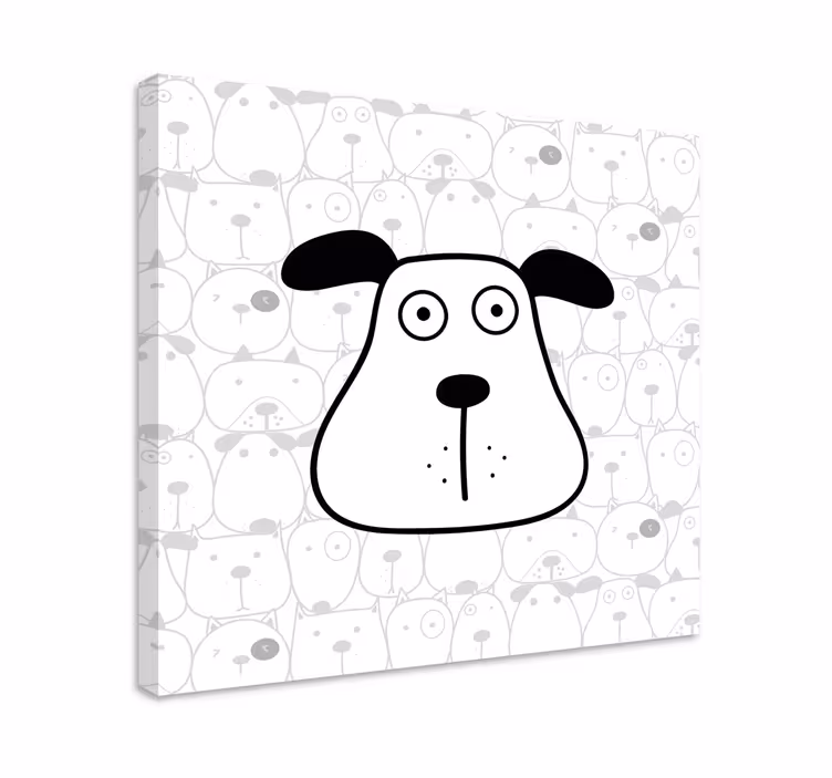 Obraz psy głowa psa w stylu kreskówkowym - TenStickers
