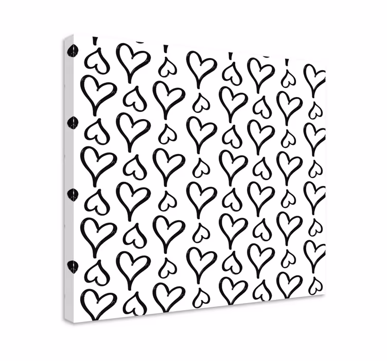 Obraz z napisami w wzór serc - TenStickers