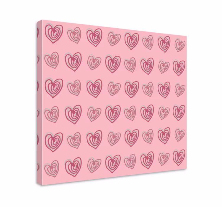 Obraz z cytatem motywacyjnym wzór w serca - TenStickers