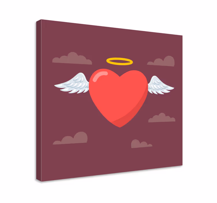 Obraz artystyczny symbol serca anioła - TenStickers