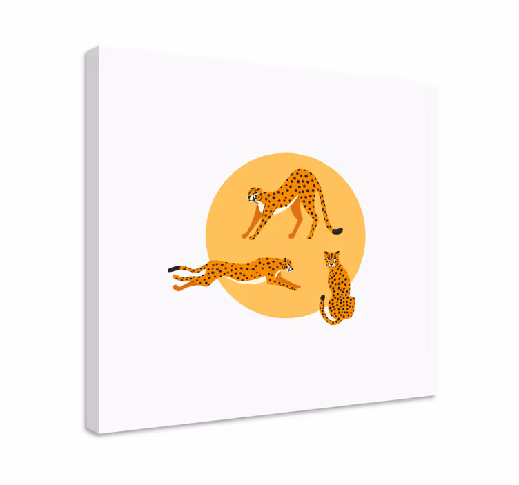 Obraz ze zwierzętami trio gepardów - TenStickers