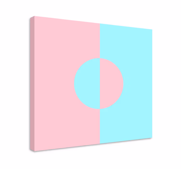 Obraz geometryczny okrąg i podział - TenStickers