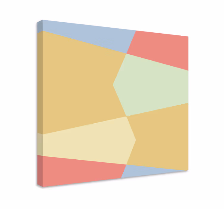 Obraz geometryczny kształtne bloki kolorów - TenStickers
