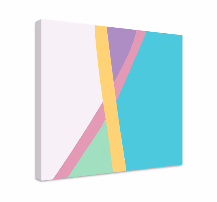 Obraz abstrakcyjny geometryczna, kolorowa gra - TenStickers