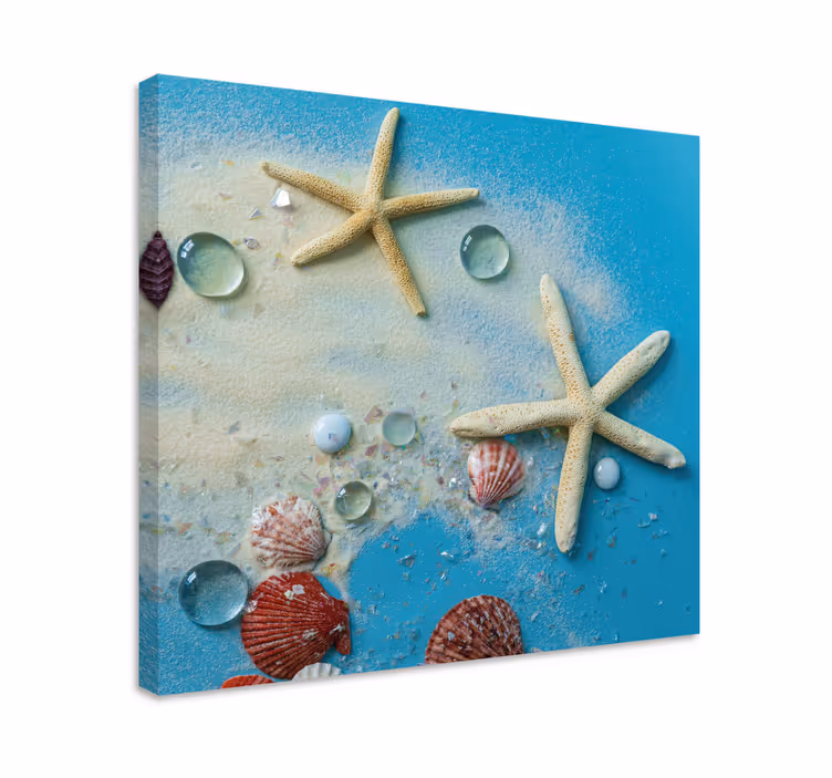 Obraz 3d Rozgwiazda na kolorowym piasku - TenStickers