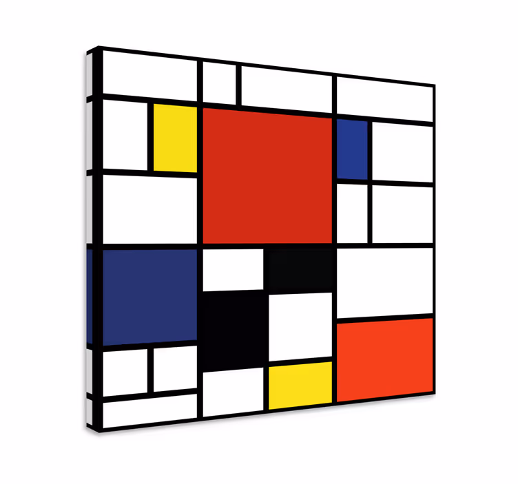 Obraz abstrakcyjny bloki kolorów geometrycznych - TenStickers