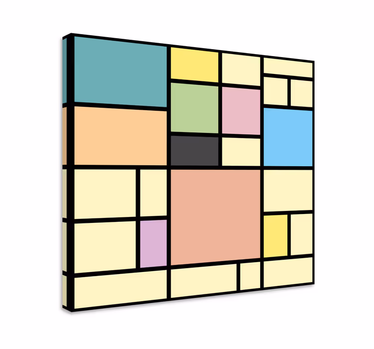 Obraz geometryczny wibracyjne formy geometryczne - TenStickers