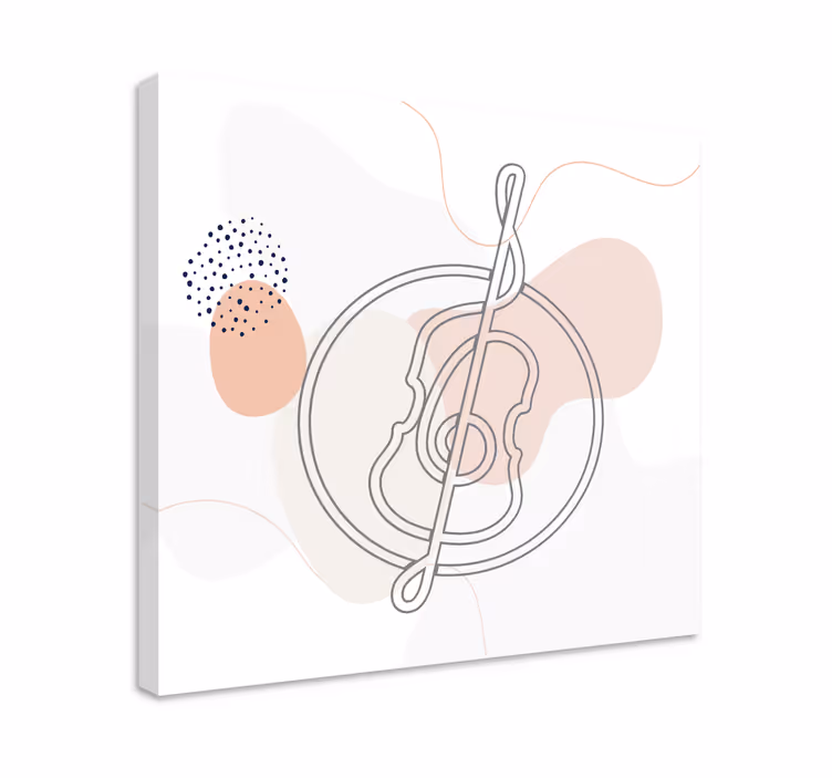 Obraz muzyka z konturami instrumentów muzycznych - TenStickers