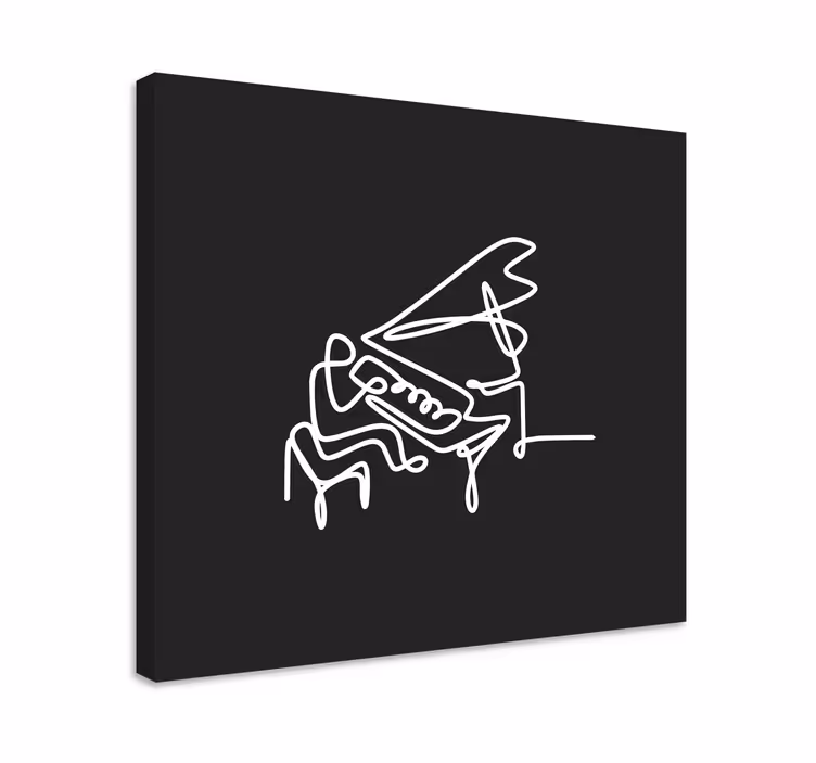 Obraz muzyka abstrakcyjna melodia fortepianu - TenStickers