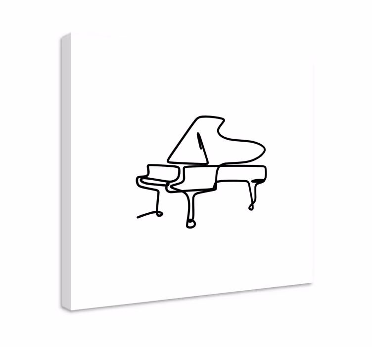 Obraz muzyka kontur fortepianu - TenStickers