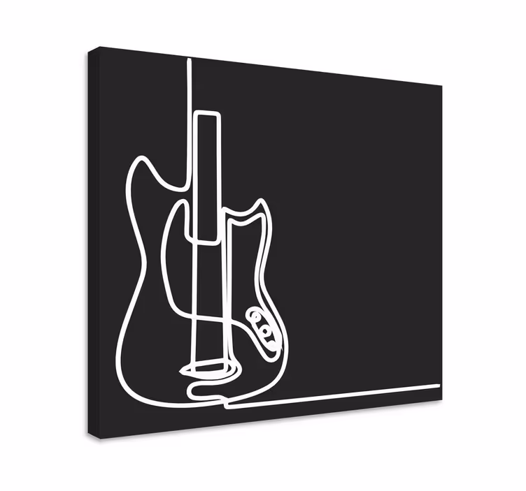 Obraz muzyka kontur gitary elektrycznej - TenStickers