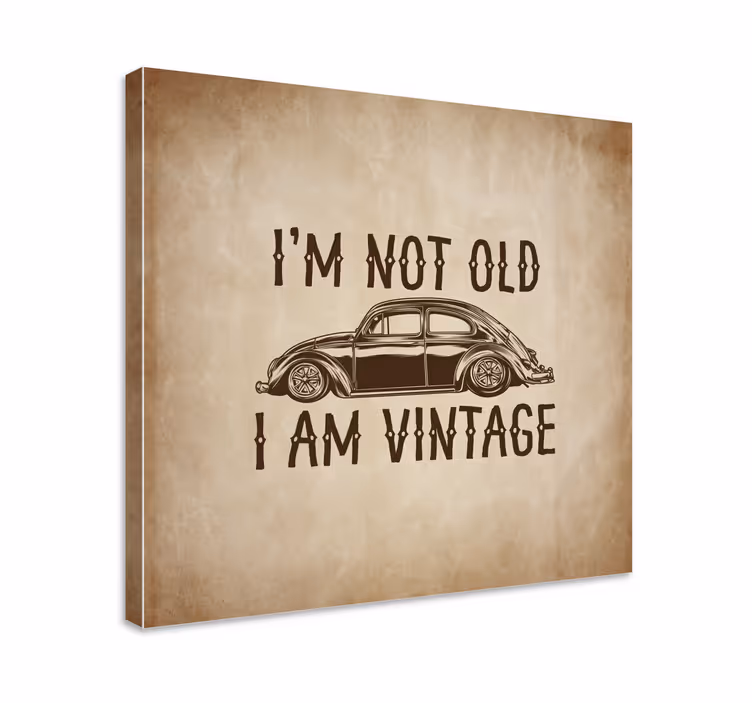 Obraz vintage z cytatem o klasycznych samochodach - TenStickers