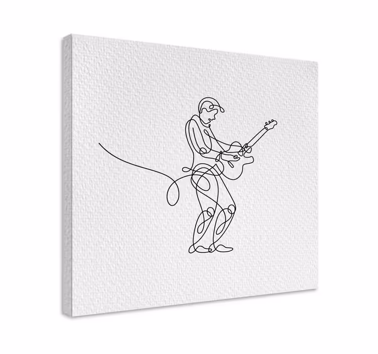 Obraz muzyka grającego na gitarze - TenStickers