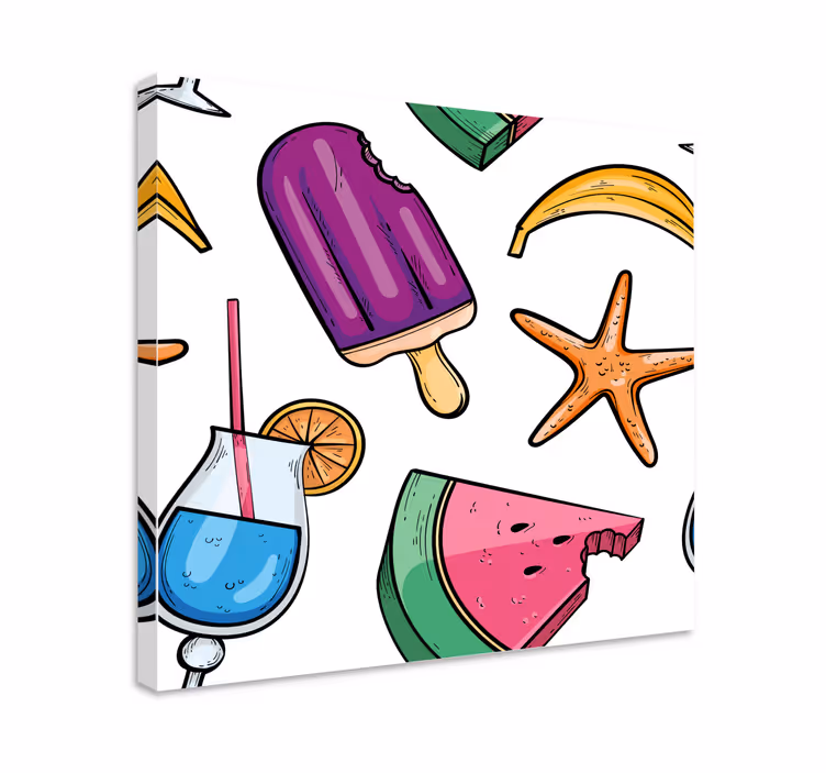 Obraz martwa natura z owocowymi letnimi smakołykami - TenStickers