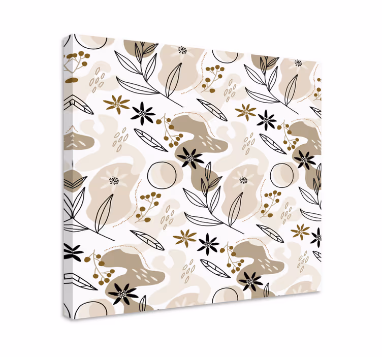 Obraz kwiaty i rośliny w stylizowanym motywie - TenStickers