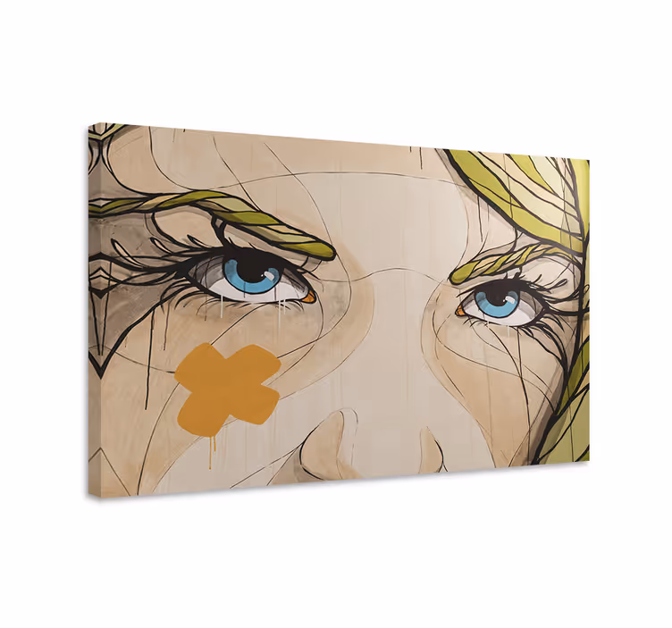 Obraz z postaciami ekspresyjny portret kobiecy - TenStickers