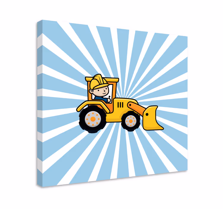 Obraz dla dzieci traktor budowlany - TenStickers