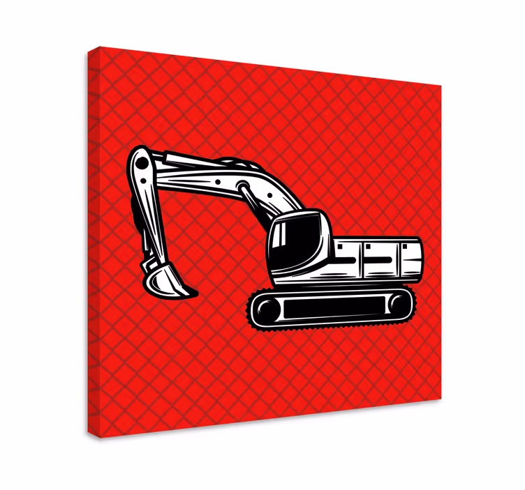 Obraz sport - wóz budowlany koparka - TenStickers