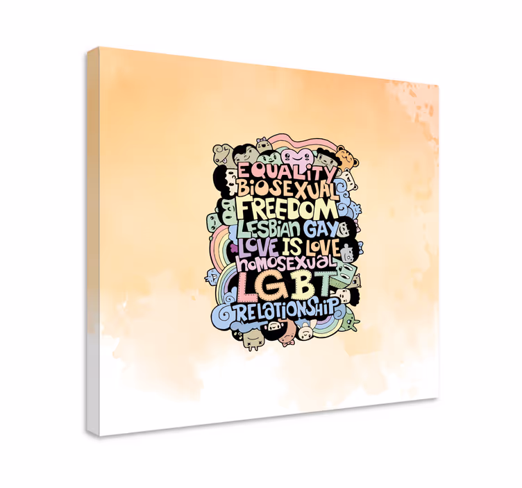 Obraz z napisami miłość to miłość - TenStickers