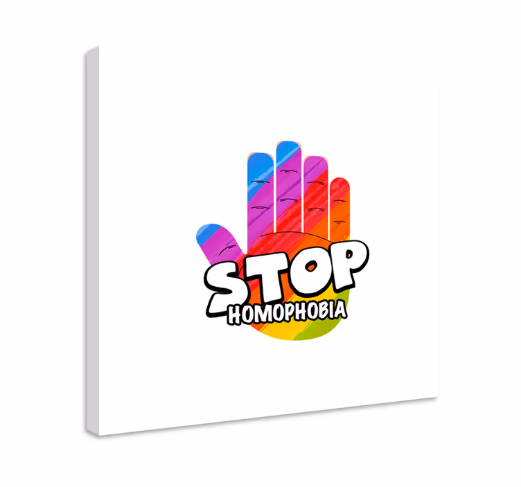 Obraz z napisami stop homofobii - TenStickers