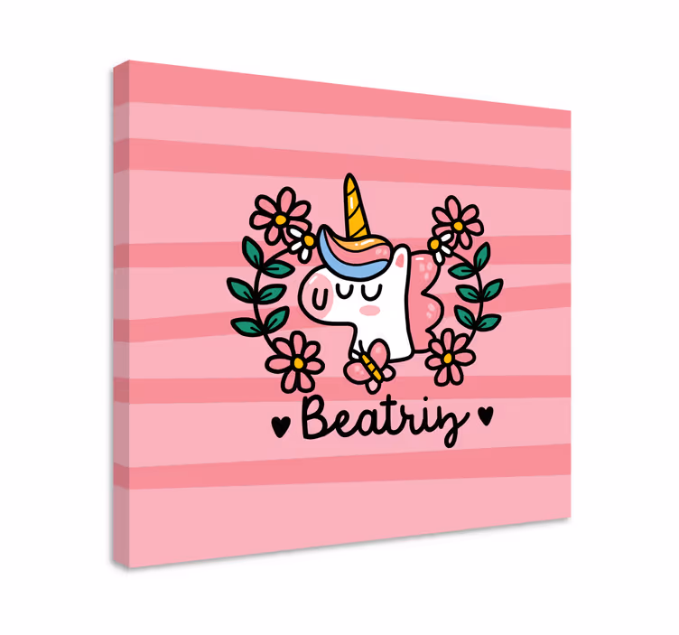Obraz jednorożce w kwiaty - TenStickers