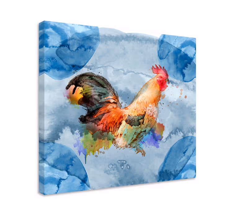 Obraz ze zwierzętami kury w rozpryskach - TenStickers