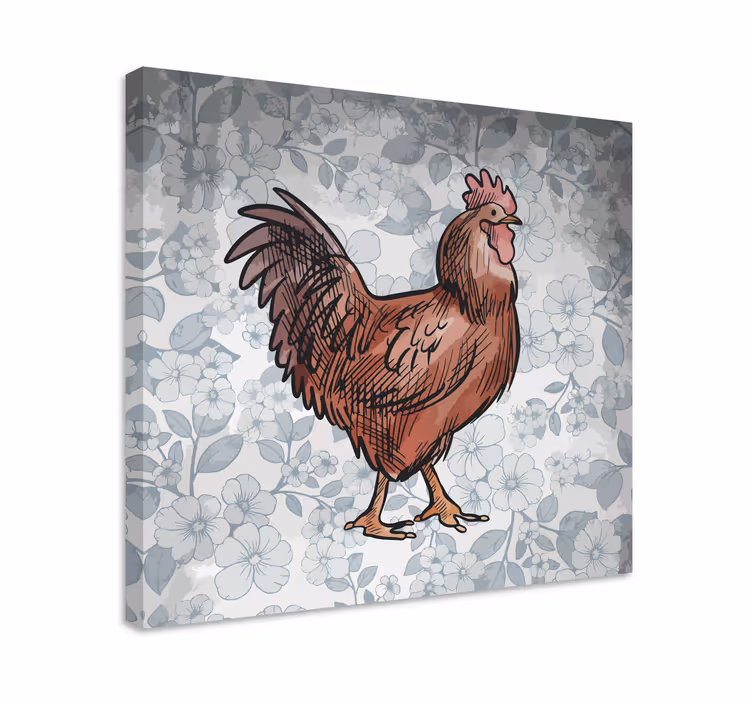 Obraz ze zwierzętami urocza figura kurczaka - TenStickers
