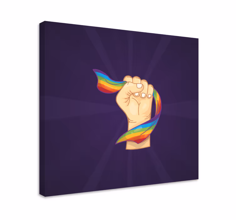 Obraz z napisami symbol pięści dumy - TenStickers