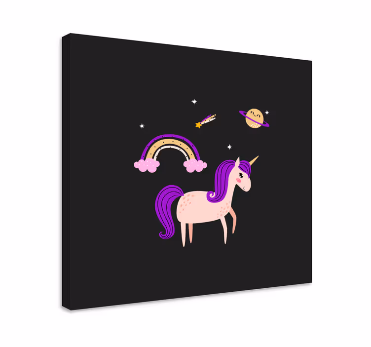 Obraz jednorożce w uroczej krainie snów - TenStickers