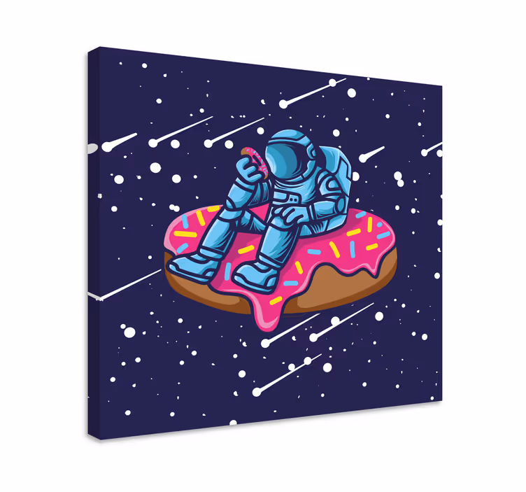 Obraz gry wideo kosmonauta na pączku - TenStickers
