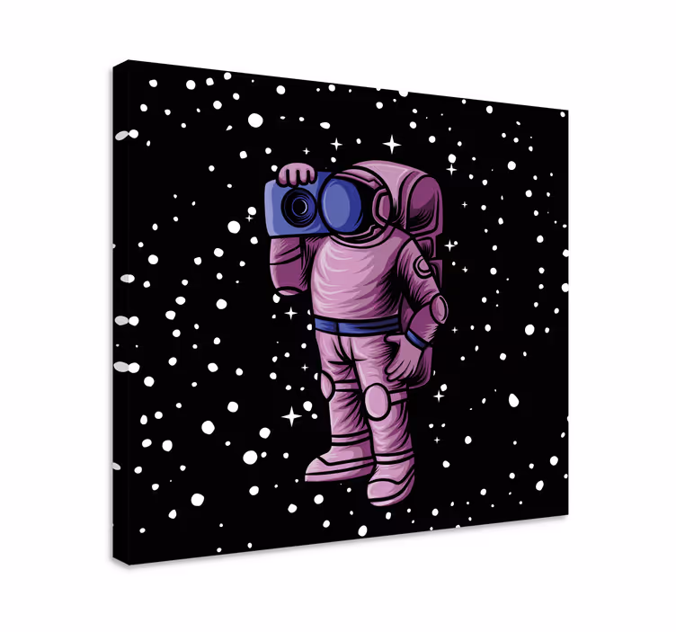 Obraz gry wideo astronauta chwytający gwiazdy - TenStickers