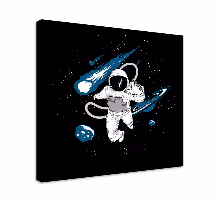 Obraz gry wideo astronauta w uniwersum - TenStickers