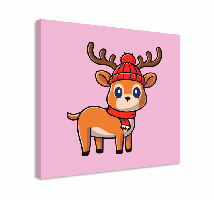 Obraz świąteczny Mały renifer - TenStickers