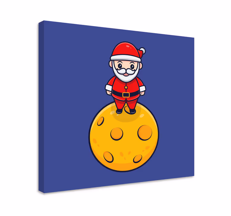 Obraz dla dzieci Święty mikołaj na księżycu - TenStickers
