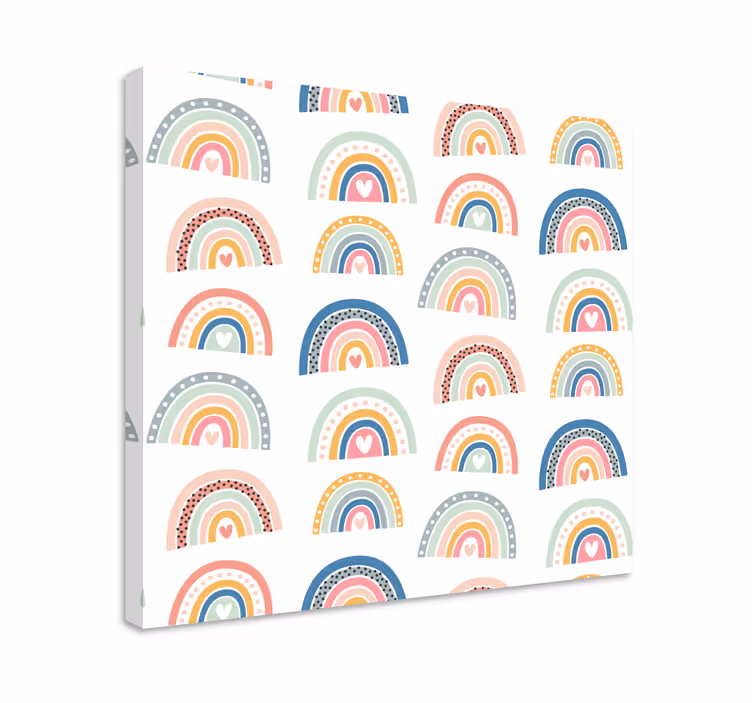 Obraz dla dzieci w kolorowe tęczowe wzory - TenStickers