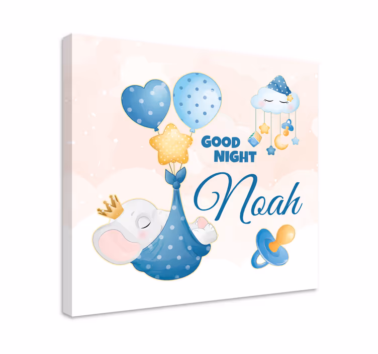 Obraz dla dzieci słoniątko na dobranoc - TenStickers