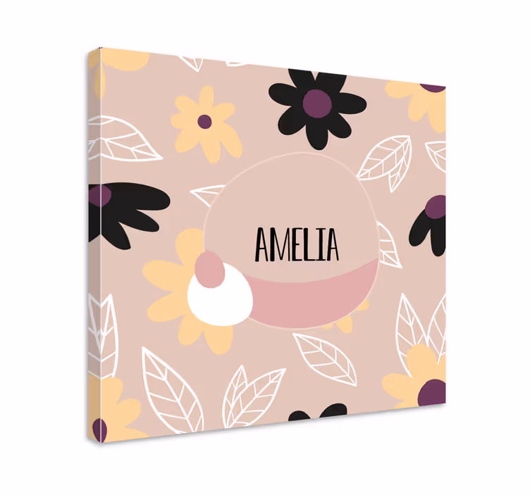 Obraz kwiaty i rośliny z imieniem w stylu florystycznym - TenStickers