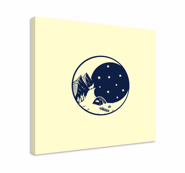 Obraz krajobrazy camping pod gwiazdami - TenStickers
