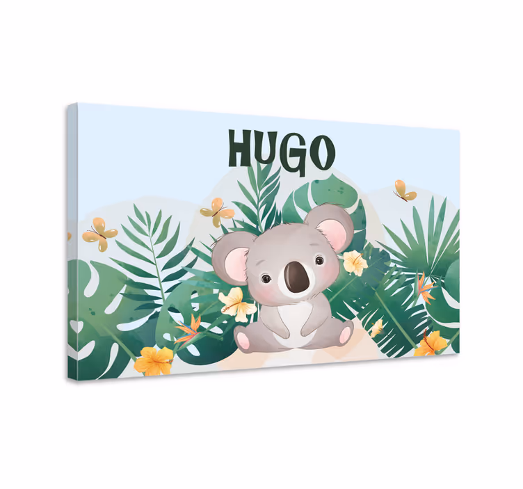 Obraz dla dzieci Urocza koala dla chłopca z imieniem - TenStickers