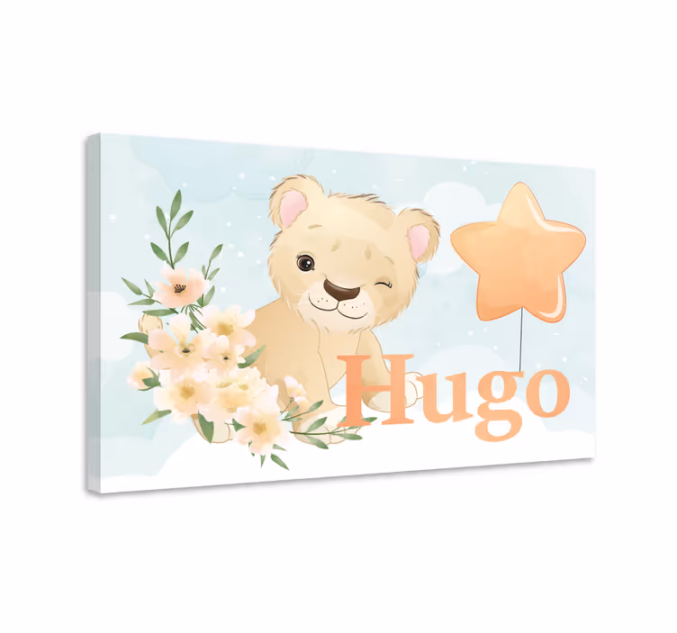Obraz dla dzieci uroczy lew - TenStickers