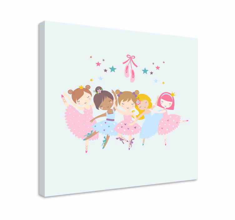 Obraz dla dzieci Gwiazdy baletu kolorowa ilustracja - TenStickers