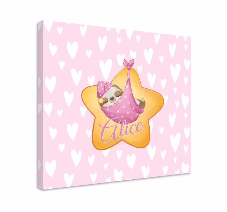 Obraz dla dzieci Śpiący leniwiec w gwiazdach - TenStickers