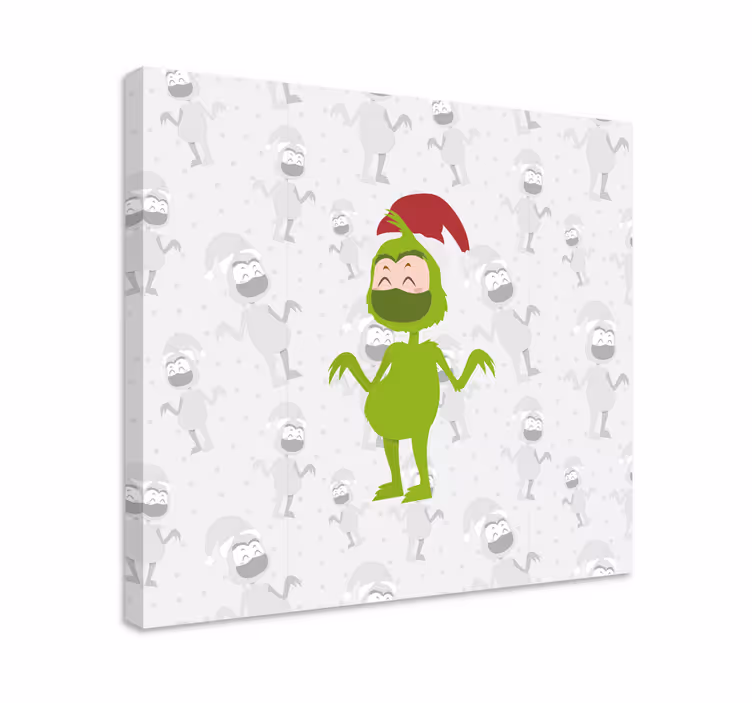 Obraz z postaciami radosna zielona postać - TenStickers